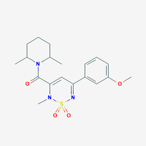 molecular formula C19H25N3O4S B4851440 3-[(2,6-dimethyl-1-piperidinyl)carbonyl]-5-(3-methoxyphenyl)-2-methyl-2H-1,2,6-thiadiazine 1,1-dioxide 