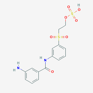molecular formula C15H16N2O7S2 B4851454 2-({3-[(3-aminobenzoyl)amino]phenyl}sulfonyl)ethyl hydrogen sulfate 