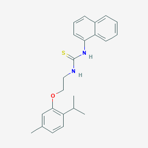 molecular formula C23H26N2OS B4851466 N-[2-(2-isopropyl-5-methylphenoxy)ethyl]-N'-1-naphthylthiourea 