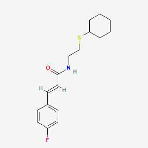 N-[2-(cyclohexylthio)ethyl]-3-(4-fluorophenyl)acrylamide