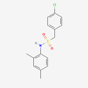 molecular formula C15H16ClNO2S B4851525 1-(4-chlorophenyl)-N-(2,4-dimethylphenyl)methanesulfonamide 