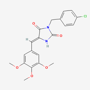 molecular formula C20H19ClN2O5 B4851532 3-(4-chlorobenzyl)-5-(3,4,5-trimethoxybenzylidene)-2,4-imidazolidinedione 