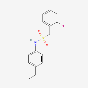 molecular formula C15H16FNO2S B4851547 N-(4-ethylphenyl)-1-(2-fluorophenyl)methanesulfonamide 