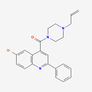 molecular formula C23H22BrN3O B4851625 4-[(4-allyl-1-piperazinyl)carbonyl]-6-bromo-2-phenylquinoline 