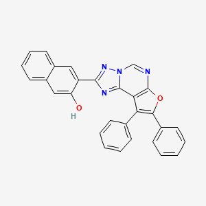 molecular formula C29H18N4O2 B4851638 3-(8,9-diphenylfuro[3,2-e][1,2,4]triazolo[1,5-c]pyrimidin-2-yl)-2-naphthol 