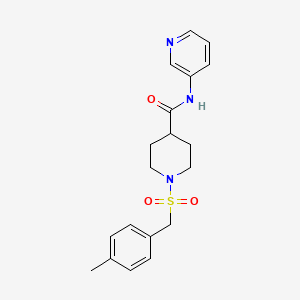 molecular formula C19H23N3O3S B4851665 1-[(4-methylbenzyl)sulfonyl]-N-3-pyridinyl-4-piperidinecarboxamide 