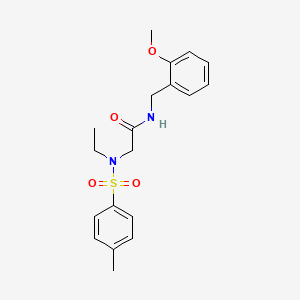 molecular formula C19H24N2O4S B4851701 N~2~-ethyl-N~1~-(2-methoxybenzyl)-N~2~-[(4-methylphenyl)sulfonyl]glycinamide 