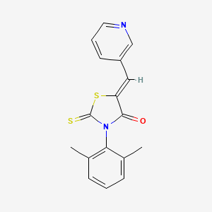 molecular formula C17H14N2OS2 B4851707 3-(2,6-dimethylphenyl)-5-(3-pyridinylmethylene)-2-thioxo-1,3-thiazolidin-4-one 