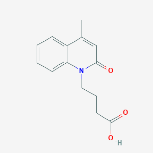 molecular formula C14H15NO3 B4851722 4-(4-methyl-2-oxo-1(2H)-quinolinyl)butanoic acid 