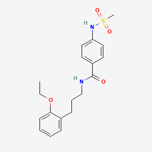 molecular formula C19H24N2O4S B4851739 N-[3-(2-ethoxyphenyl)propyl]-4-[(methylsulfonyl)amino]benzamide 