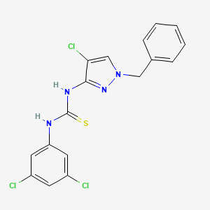 molecular formula C17H13Cl3N4S B4851747 N-(1-benzyl-4-chloro-1H-pyrazol-3-yl)-N'-(3,5-dichlorophenyl)thiourea 