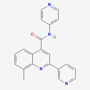 molecular formula C21H16N4O B4851831 8-methyl-2-(3-pyridinyl)-N-4-pyridinyl-4-quinolinecarboxamide 