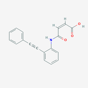 molecular formula C18H13NO3 B4851848 4-oxo-4-{[2-(phenylethynyl)phenyl]amino}-2-butenoic acid 