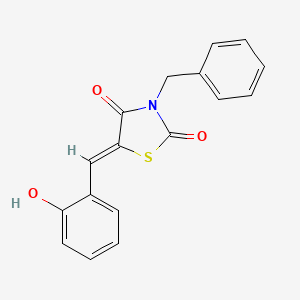 molecular formula C17H13NO3S B4851855 3-benzyl-5-(2-hydroxybenzylidene)-1,3-thiazolidine-2,4-dione CAS No. 307975-45-7