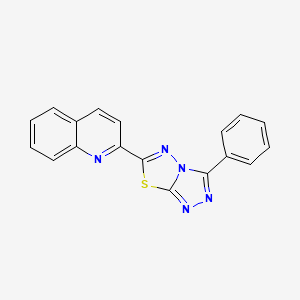 molecular formula C18H11N5S B4851863 2-(3-phenyl[1,2,4]triazolo[3,4-b][1,3,4]thiadiazol-6-yl)quinoline 
