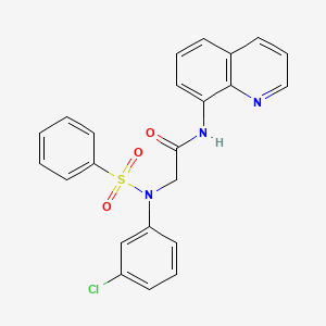 molecular formula C23H18ClN3O3S B4851893 N~2~-(3-chlorophenyl)-N~2~-(phenylsulfonyl)-N~1~-8-quinolinylglycinamide CAS No. 5927-59-3
