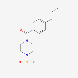 molecular formula C15H22N2O3S B4851921 1-(methylsulfonyl)-4-(4-propylbenzoyl)piperazine 