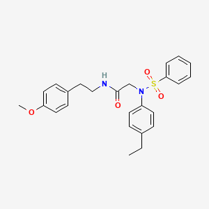 molecular formula C25H28N2O4S B4851923 N~2~-(4-ethylphenyl)-N~1~-[2-(4-methoxyphenyl)ethyl]-N~2~-(phenylsulfonyl)glycinamide 