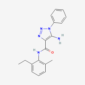 molecular formula C18H19N5O B4851946 5-amino-N-(2-ethyl-6-methylphenyl)-1-phenyl-1H-1,2,3-triazole-4-carboxamide 