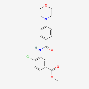 molecular formula C19H19ClN2O4 B4851977 methyl 4-chloro-3-{[4-(4-morpholinyl)benzoyl]amino}benzoate 