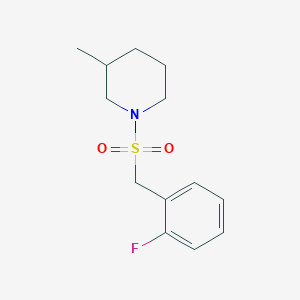molecular formula C13H18FNO2S B4852022 1-[(2-fluorobenzyl)sulfonyl]-3-methylpiperidine 