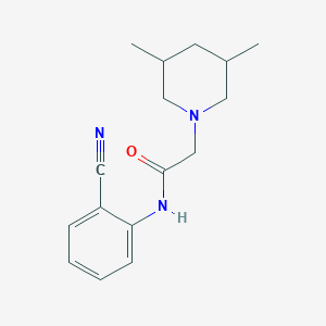molecular formula C16H21N3O B4852031 N-(2-cyanophenyl)-2-(3,5-dimethyl-1-piperidinyl)acetamide 