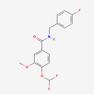 molecular formula C16H14F3NO3 B4852047 4-(difluoromethoxy)-N-(4-fluorobenzyl)-3-methoxybenzamide 