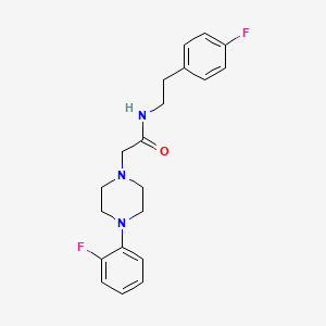 molecular formula C20H23F2N3O B4852094 N-[2-(4-fluorophenyl)ethyl]-2-[4-(2-fluorophenyl)-1-piperazinyl]acetamide 