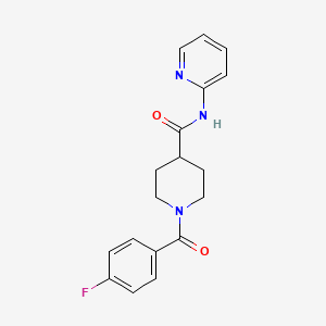 molecular formula C18H18FN3O2 B4852103 1-(4-fluorobenzoyl)-N-2-pyridinyl-4-piperidinecarboxamide 