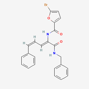 molecular formula C23H19BrN2O3 B4852115 N-{1-[(benzylamino)carbonyl]-4-phenyl-1,3-butadien-1-yl}-5-bromo-2-furamide 