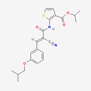 molecular formula C22H24N2O4S B4852125 isopropyl 2-{[2-cyano-3-(3-isobutoxyphenyl)acryloyl]amino}-3-thiophenecarboxylate 