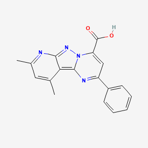 molecular formula C18H14N4O2 B4852152 8,10-dimethyl-2-phenylpyrido[2',3':3,4]pyrazolo[1,5-a]pyrimidine-4-carboxylic acid 