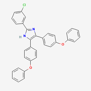 molecular formula C33H23ClN2O2 B4852164 2-(3-chlorophenyl)-4,5-bis(4-phenoxyphenyl)-1H-imidazole 