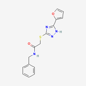 molecular formula C15H14N4O2S B4852169 N-benzyl-2-{[5-(2-furyl)-4H-1,2,4-triazol-3-yl]thio}acetamide 