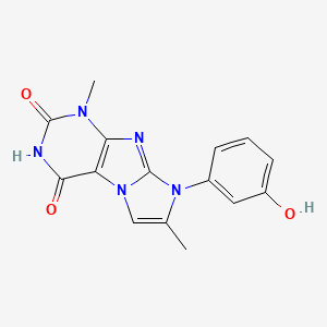molecular formula C15H13N5O3 B4852187 8-(3-hydroxyphenyl)-1,7-dimethyl-1H-imidazo[2,1-f]purine-2,4(3H,8H)-dione 