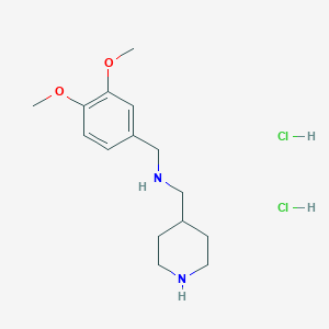 molecular formula C15H26Cl2N2O2 B4852200 (3,4-dimethoxybenzyl)(4-piperidinylmethyl)amine dihydrochloride 