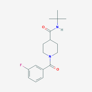 molecular formula C17H23FN2O2 B4852208 N-(tert-butyl)-1-(3-fluorobenzoyl)-4-piperidinecarboxamide 