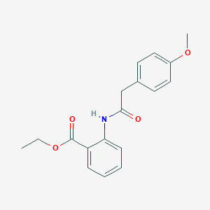 molecular formula C18H19NO4 B485221 Ethyl 2-{[(4-methoxyphenyl)acetyl]amino}benzoate CAS No. 544434-50-6