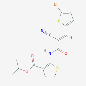 molecular formula C16H13BrN2O3S2 B4852214 isopropyl 2-{[3-(5-bromo-2-thienyl)-2-cyanoacryloyl]amino}-3-thiophenecarboxylate 