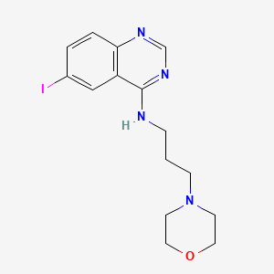 molecular formula C15H19IN4O B4852225 6-iodo-N-[3-(4-morpholinyl)propyl]-4-quinazolinamine 