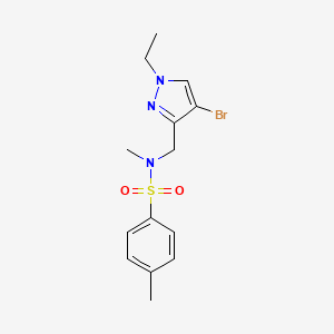 molecular formula C14H18BrN3O2S B4852227 N-[(4-bromo-1-ethyl-1H-pyrazol-3-yl)methyl]-N,4-dimethylbenzenesulfonamide 
