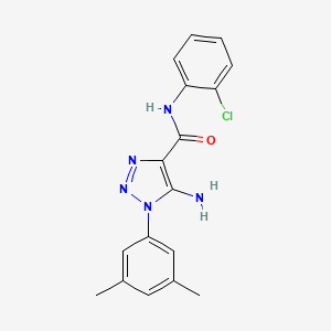 molecular formula C17H16ClN5O B4852237 5-amino-N-(2-chlorophenyl)-1-(3,5-dimethylphenyl)-1H-1,2,3-triazole-4-carboxamide 