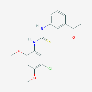 molecular formula C17H17ClN2O3S B4852243 N-(3-acetylphenyl)-N'-(5-chloro-2,4-dimethoxyphenyl)thiourea 