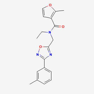 molecular formula C18H19N3O3 B4852252 N-ethyl-2-methyl-N-{[3-(3-methylphenyl)-1,2,4-oxadiazol-5-yl]methyl}-3-furamide 