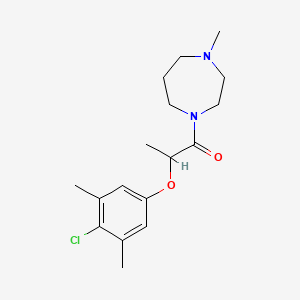 molecular formula C17H25ClN2O2 B4852280 1-[2-(4-chloro-3,5-dimethylphenoxy)propanoyl]-4-methyl-1,4-diazepane 