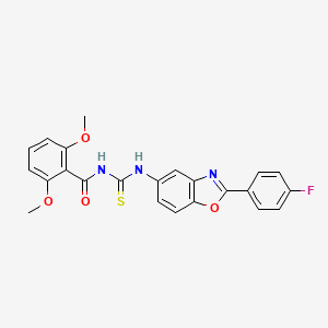 molecular formula C23H18FN3O4S B4852289 N-({[2-(4-fluorophenyl)-1,3-benzoxazol-5-yl]amino}carbonothioyl)-2,6-dimethoxybenzamide 