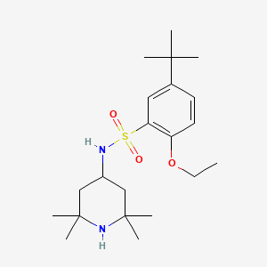 molecular formula C21H36N2O3S B4852308 5-tert-butyl-2-ethoxy-N-(2,2,6,6-tetramethyl-4-piperidinyl)benzenesulfonamide 