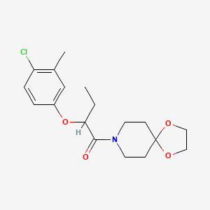 molecular formula C18H24ClNO4 B4852320 8-[2-(4-chloro-3-methylphenoxy)butanoyl]-1,4-dioxa-8-azaspiro[4.5]decane 