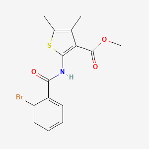 molecular formula C15H14BrNO3S B4852360 methyl 2-[(2-bromobenzoyl)amino]-4,5-dimethyl-3-thiophenecarboxylate 