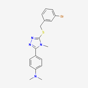 molecular formula C18H19BrN4S B4852362 (4-{5-[(3-bromobenzyl)thio]-4-methyl-4H-1,2,4-triazol-3-yl}phenyl)dimethylamine 